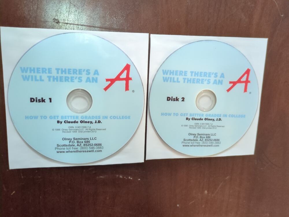 Where There's a Will There's an ...A: How to Get Better Grades discs only